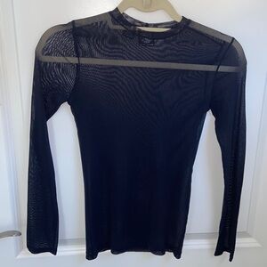 DKNY Jeans Darkest Navy Mesh Stretchy Top - Size P - Perfect Condition